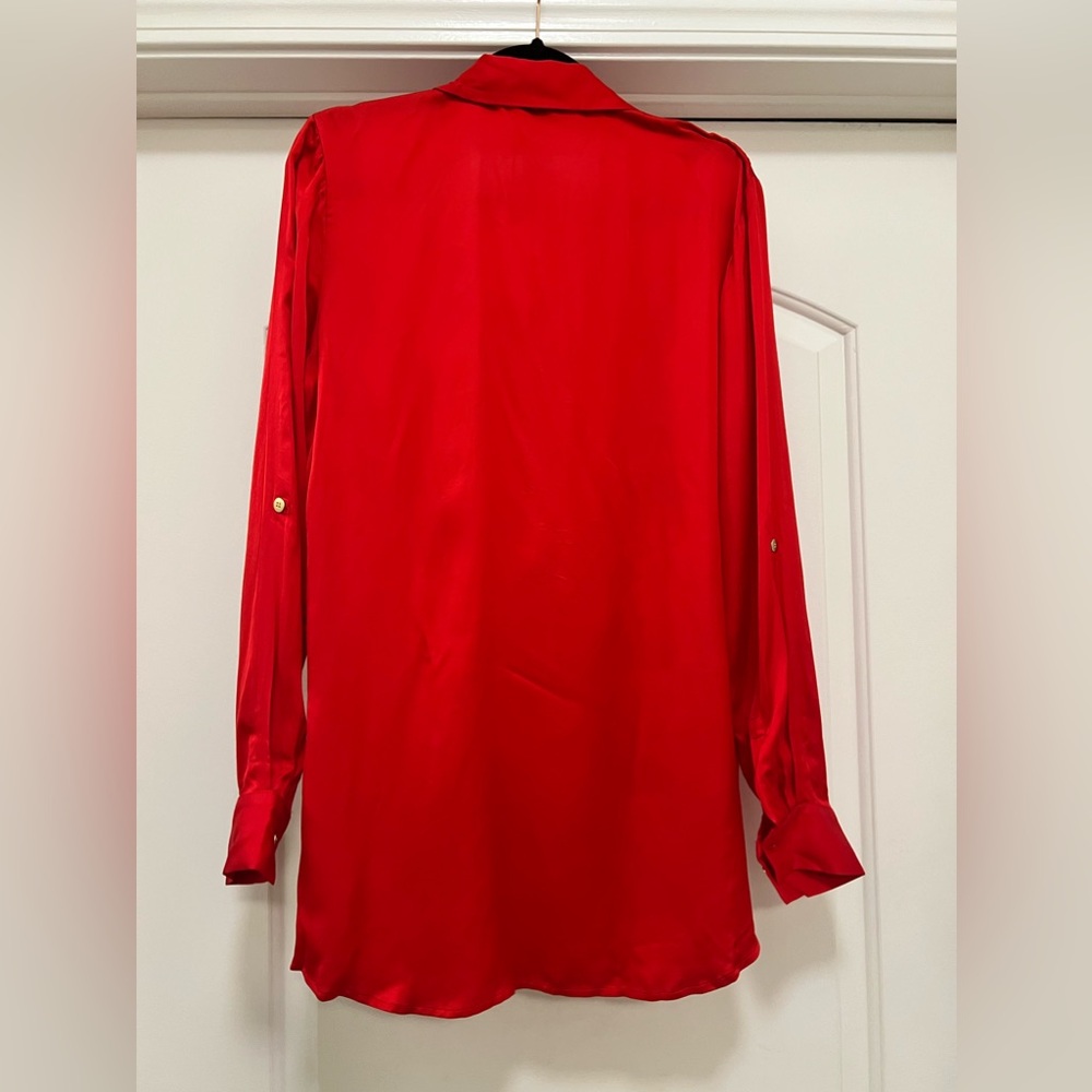 NWT Chloe Kristyn Erin Button Down Top with Tie Belt - Picture 6 of 13